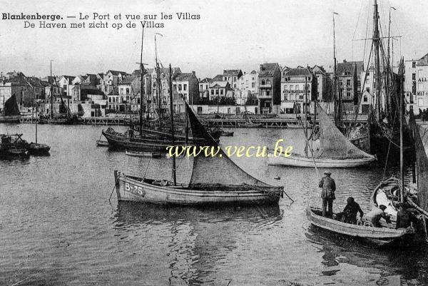postkaart van Blankenberge De Haven met zicht op de Villas