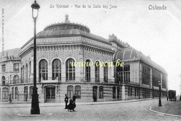 ancienne carte postale de Ostende Le Kursaal - Vue de la Salle des Jeux