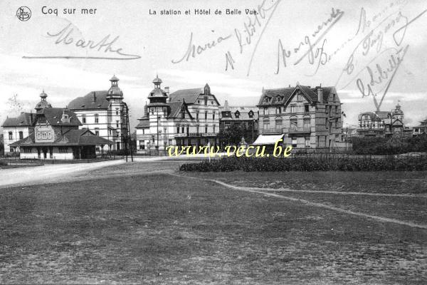 ancienne carte postale de Le Coq La station et Hôtel de Belle Vue