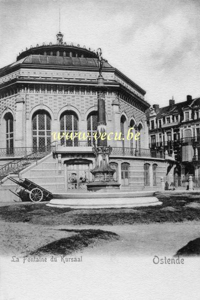 ancienne carte postale de Ostende La Fontaine du Kursaal
