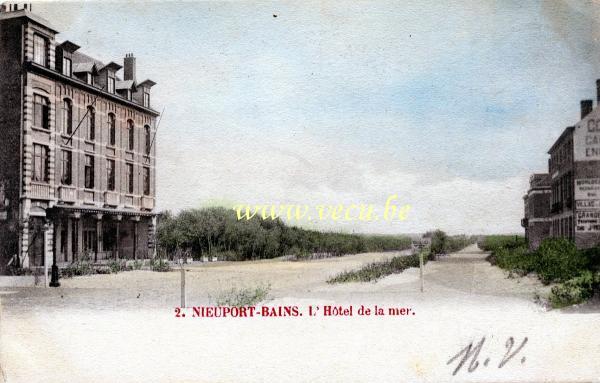 postkaart van Nieuwpoort L'Hôtel de la mer