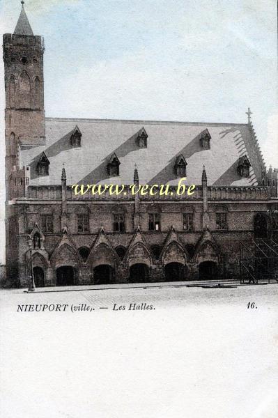 postkaart van Nieuwpoort Les Halles