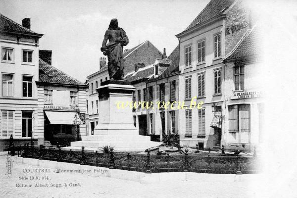 postkaart van Kortrijk Standbeeld Jean Pakfyn