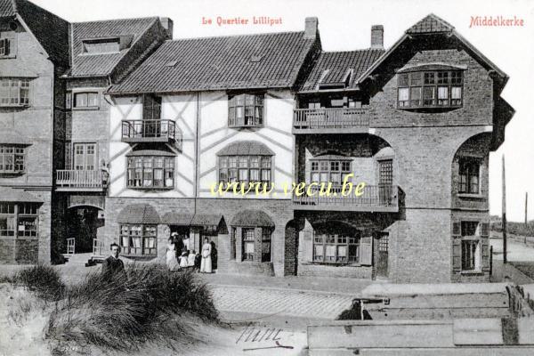 ancienne carte postale de Middelkerke Le Quartier Lilliput