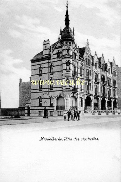 ancienne carte postale de Middelkerke Villa des clochettes