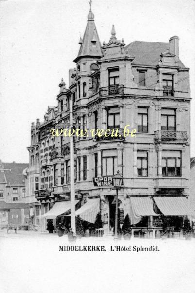 ancienne carte postale de Middelkerke L'Hôtel Splendid