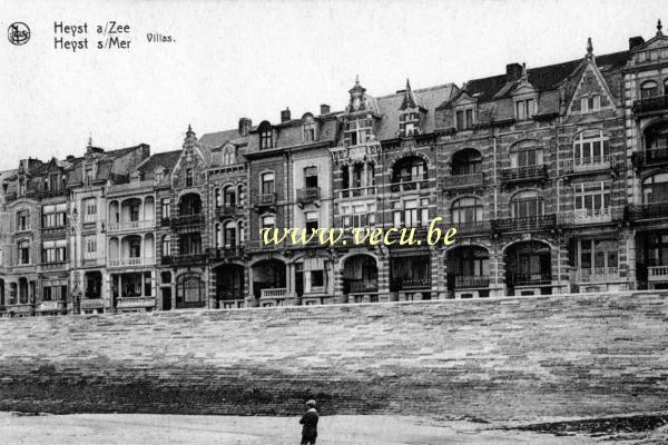 ancienne carte postale de Heyst Villas