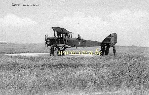 ancienne carte postale de Avion Evere - Avion militaire