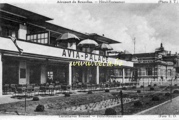 postkaart van Vliegvelden Haren - Luchthaven Brussel - Hôtel-Restaurant Avia-Palace
