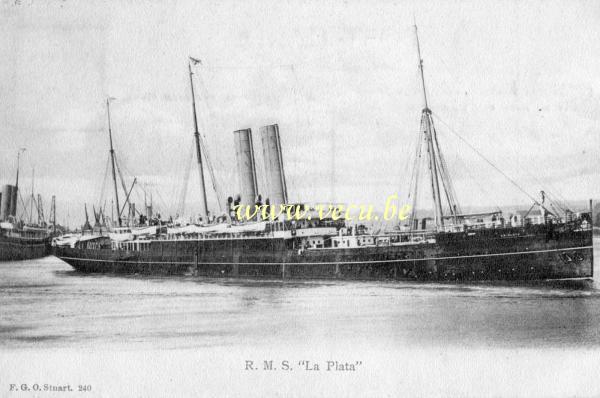 ancienne carte postale de Paquebots Southampton - R.M.S. La Plata