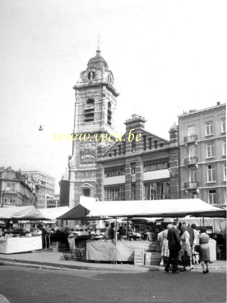 photo ancienne  de Bruxelles - Sainte-Catherine  Marché sur la place Sainte Catherine
