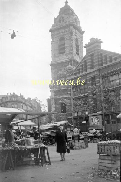 photo ancienne  de Bruxelles - Sainte-Catherine  Le marché