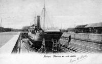 postkaart van Antwerpen Steamer en cale sèche