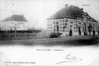 carte postale ancienne de Kontich Station de l'Est