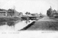 carte postale ancienne de Malines Le Canal de Louvain