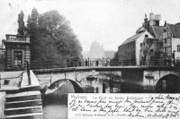 carte postale ancienne de Malines Le Pont au Jardin Botanique