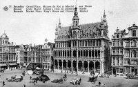 postkaart van Brussel Grand'Place, Maison du Roi et Marché aux Fleurs