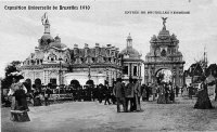 postkaart van Brussel Exposition Universelle de Bruxelles 1910 - Entrée de Brux Kermesse