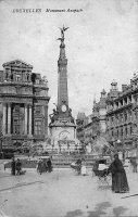 postkaart van Brussel Monument Anspach