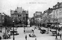 postkaart van Brussel Place Anneessens
