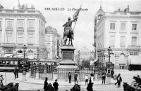 postkaart van Brussel La Place Royale