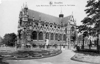 postkaart van Brussel Eglise Notre-Dame du Sablon et Square du Petit Sablon