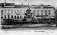 postkaart van Brussel La Fontaine De Brouckère -Porte de Namur