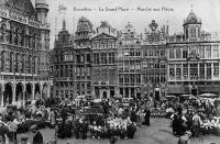 postkaart van Brussel La Grand'Place - Marché aux fleurs