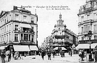 postkaart van Brussel Carrefour de la place de Louvain
