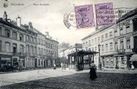 carte postale ancienne de Saint-Josse Place Houwaert