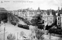 carte postale ancienne de Etterbeek Porte de Tervueren et avenue des Germains