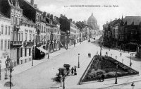 carte postale ancienne de Schaerbeek Rue des Palais