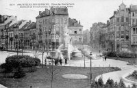 carte postale ancienne de Schaerbeek Place des Bienfaiteurs (Grande rue au Bois et rue Artan)