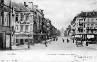 carte postale ancienne de Schaerbeek Place Liedts et l'Avenue de la Reine