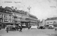 carte postale ancienne de Etterbeek Place Jourdan
