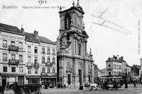 carte postale ancienne de Saint-Josse Place de Saint-Josse-ten-Noode