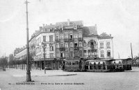 carte postale ancienne de Schaerbeek Place de la Gare et avenue Elisabeth
