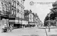 carte postale ancienne de Molenbeek Boulevard Léopold II