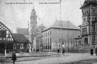 postkaart van Brussel Exposition 1910 - Allée des Concessions