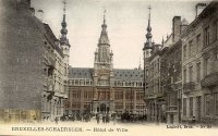 carte postale ancienne de Schaerbeek Maison communale