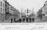 carte postale ancienne de Saint-Gilles L'Avenue du Roi