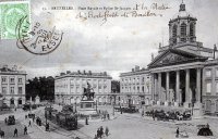 postkaart van Brussel Place Royale et Eglise St-Jacques