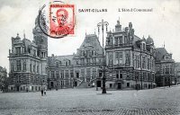 carte postale ancienne de Saint-Gilles L'HÃ´tel Communal
