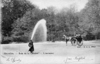 postkaart van Brussel Bois de la Cambre - L'arroseur