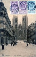 carte postale de Bruxelles Cathédrale St Michel et Gudule