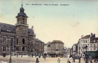 carte postale ancienne de Anderlecht Place du Conseil - Cureghem