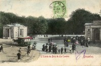 carte postale de Bruxelles L'entrée du Bois de la Cambre