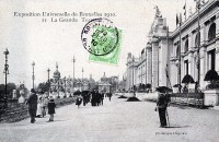 postkaart van Brussel Exposition 1910 - La Grande Terrasse