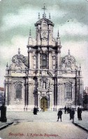 carte postale de Bruxelles L'Eglise du Béguinage
