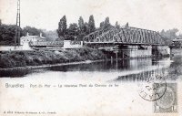 postkaart van Brussel Port de Mer - Le nouveau pont du chemin de fer
